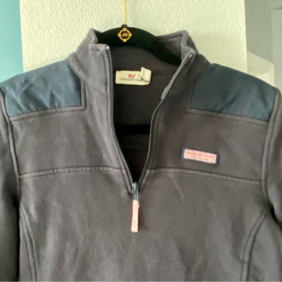 Vineyard Vines Womens Navy Blue Quarter Zip Pullover Sweater Size Small - Picture 3 of 8